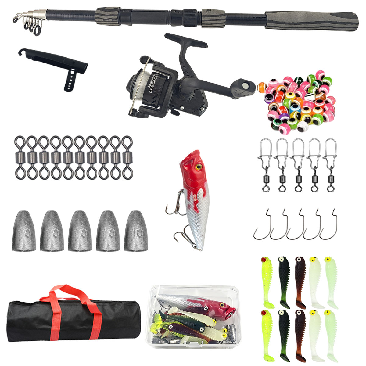 Fishing Rod Combo - Taşınabilir, Katlanabilir Olta Takımı 1,8 m,