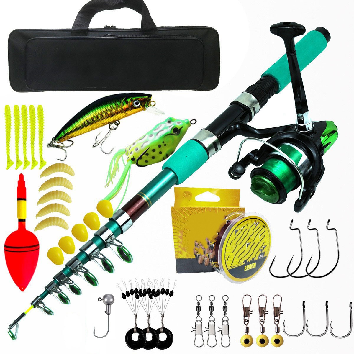 Fishing Rod Combo - Taşınabilir Ultra Hafif Sazan Teleskopik Olta