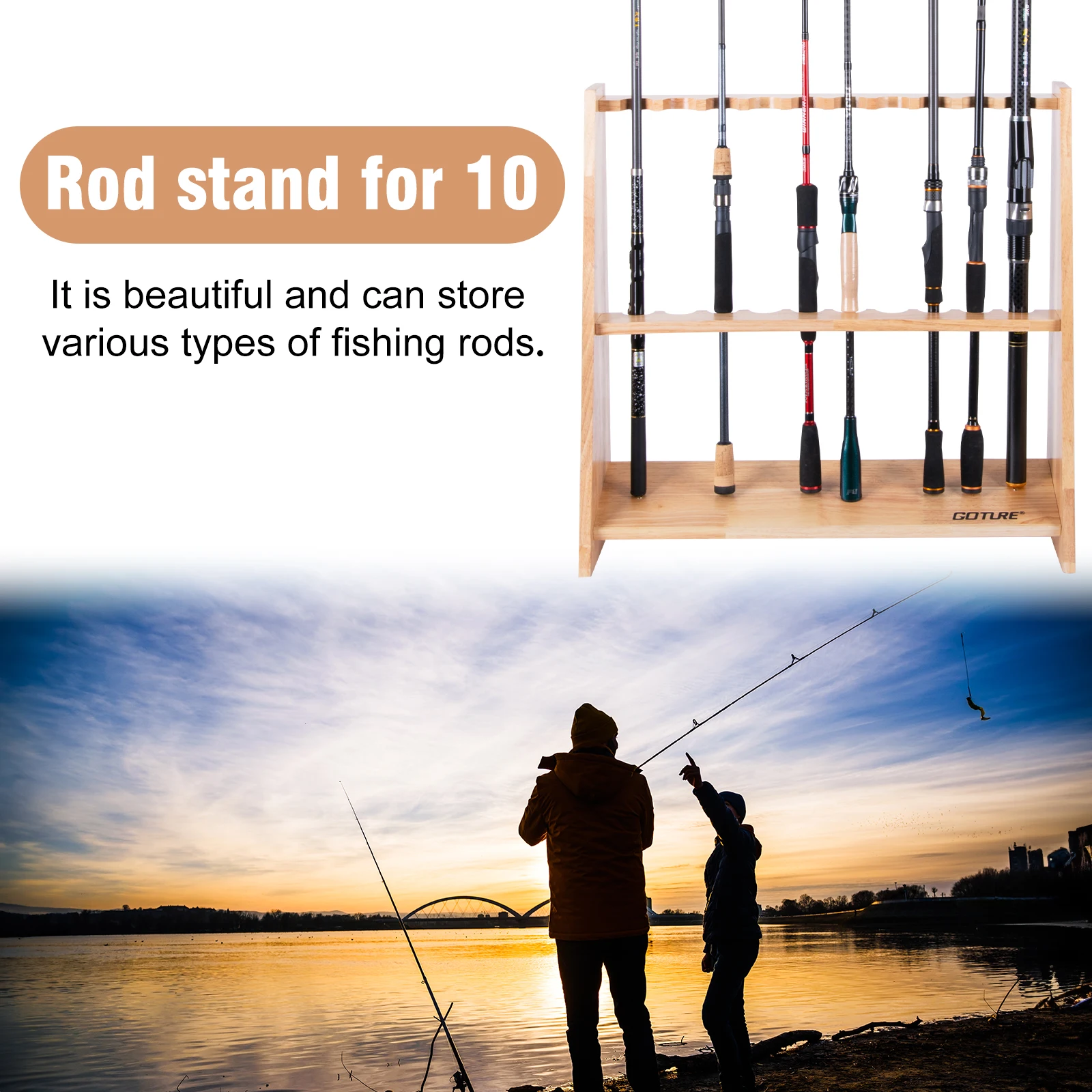 Goture Ahşap Olta Tutucuları,  - Fishing Rod Rack incelemesi ve fiyatı