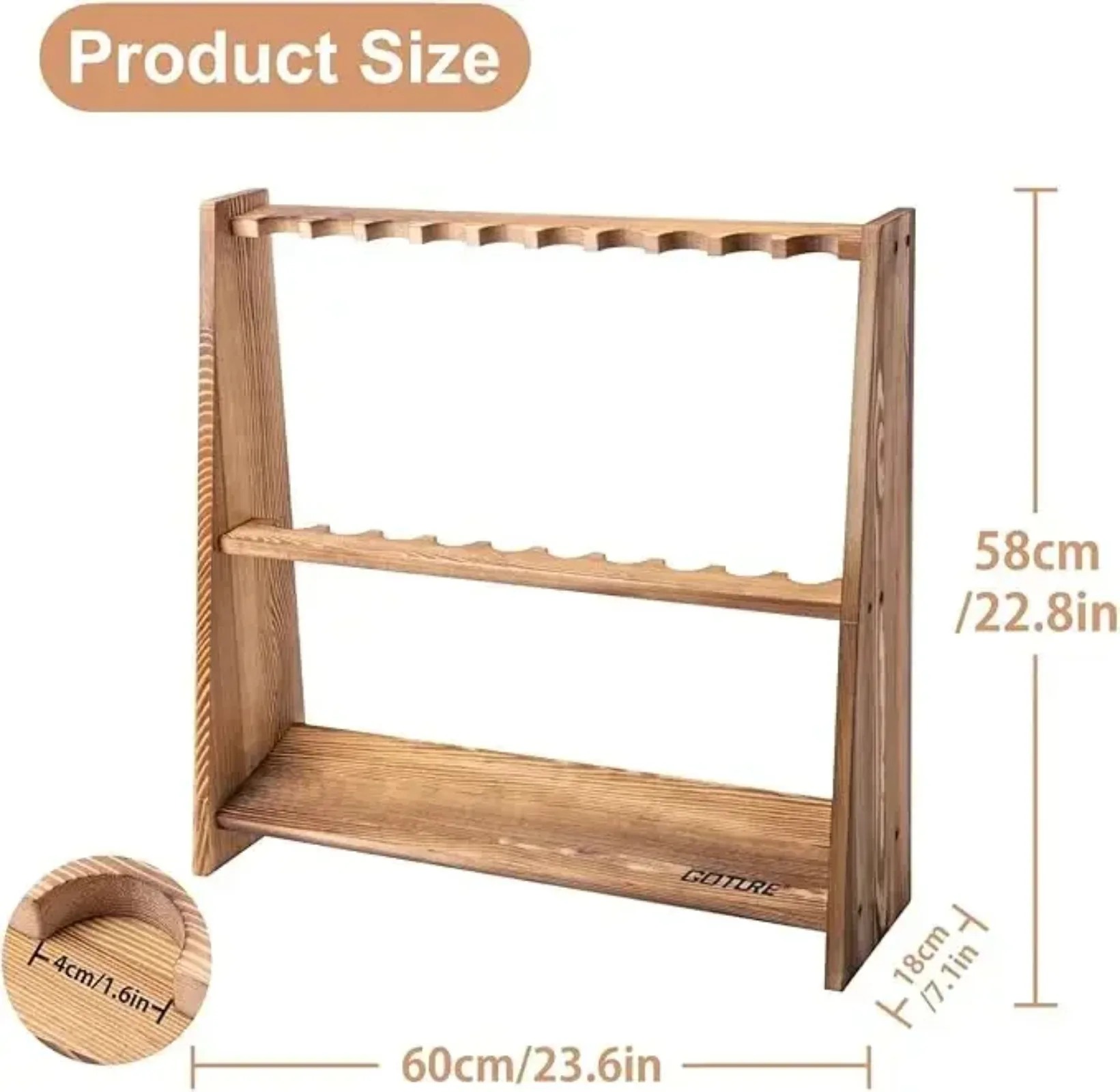 Goture 10 Yuvalı Karbonize Çam - Fishing Rod Rack incelemesi ve fiyatı
