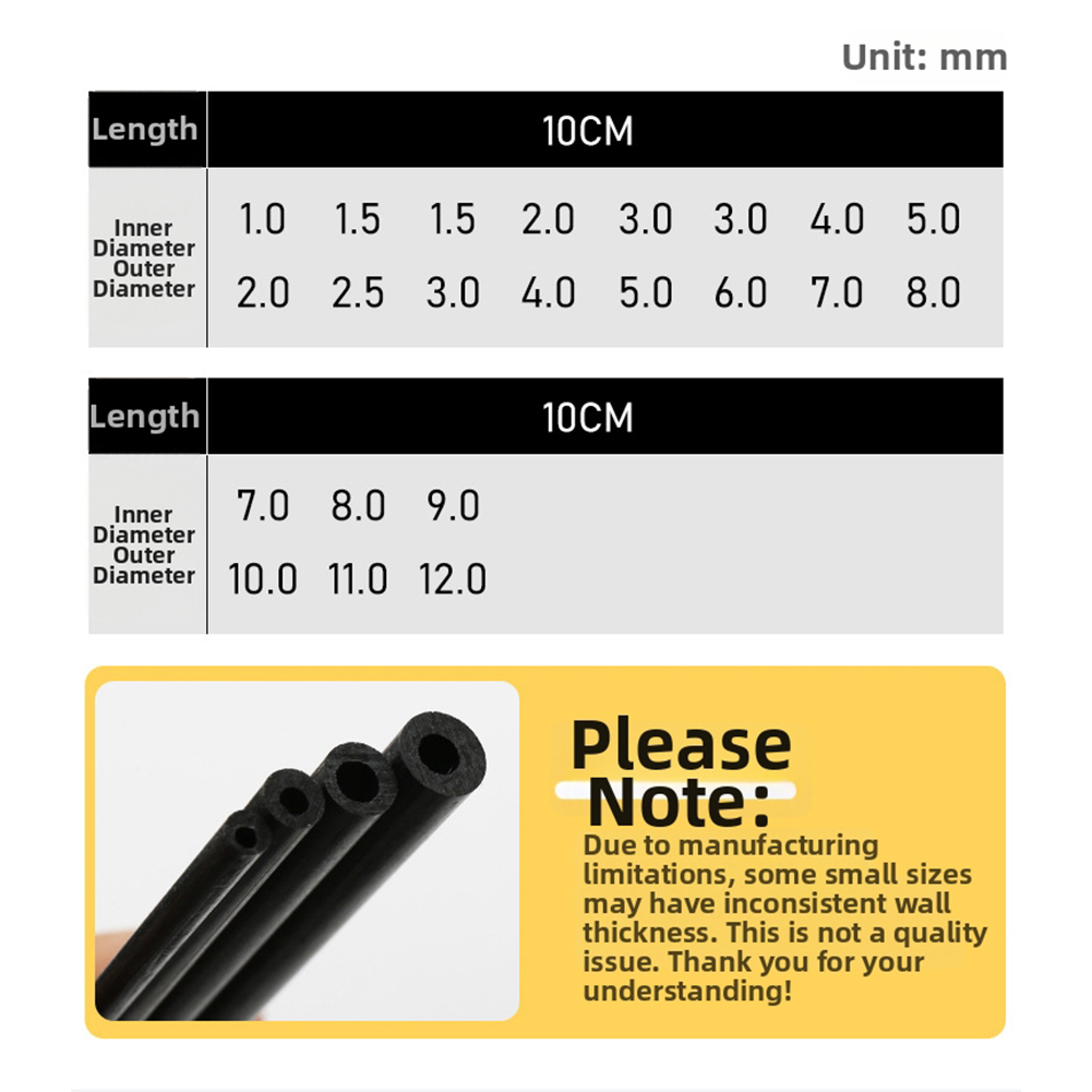 10cm Siyah İçi Boş Karbon Fibe - Fishing Rod Repair Kit incelemesi ve fiyatı