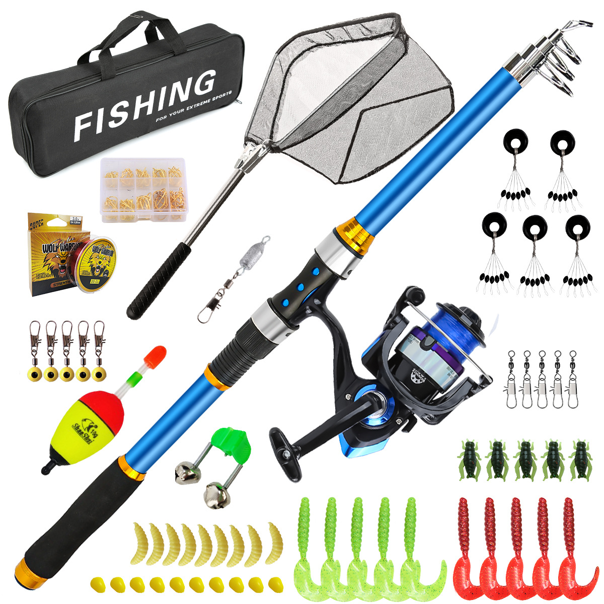 2.1-3.6M Teleskopik Cam Elyaf  - Fishing Rod Combo incelemesi ve fiyatı